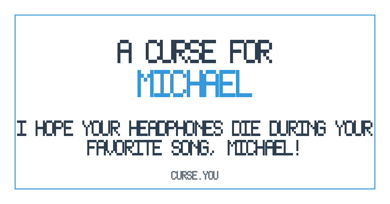 Curse image for michael